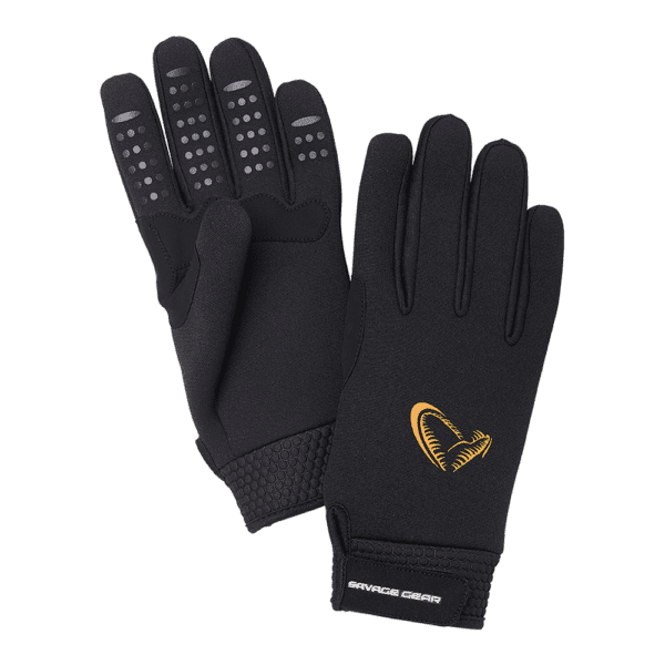 savage gear neoprene stretch glove l black