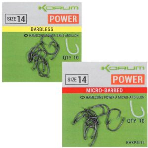 korum horog xpert power micro barbed hooks size 12