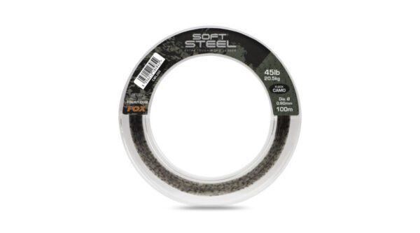 FOX SOFT STEEL FLECK CAMO LEADER 35LB