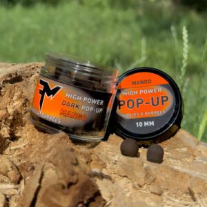 Feedermánia High Power Dark Pop-Up Boilies & Barrels 10mm mango