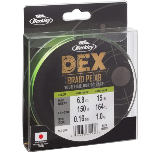 berkley dex x8 pe 0,06mm 150m 5,4kg char