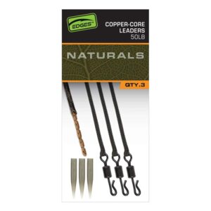 fox edges naturals copper core leaders x3