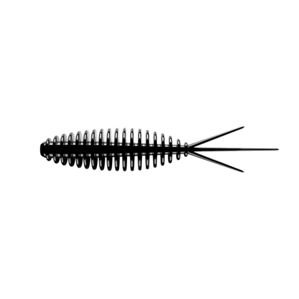 libra lures turbo worm bait 56mm 040 black