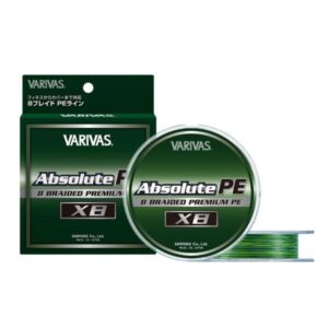 varivas absulute premium pe x8 150m #0,08 0,148mm 16lb marking green fonott zsinór