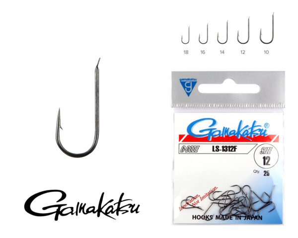 gamakatsu ls 1312f hooks black #10 horog 25db/cs