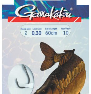 gamakatsu booklet carp 3310f #4 0.28mm 60cm elŐkÖtÖtt horog 10db/cs