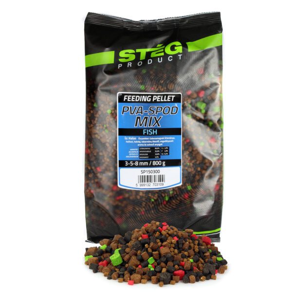 stég pva spod mix 800g fish 3 5 8mm