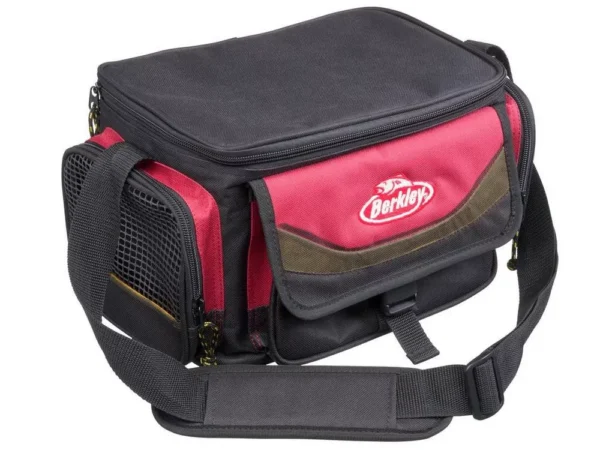 berkley system bag red black pergető táska 4 dobozzal