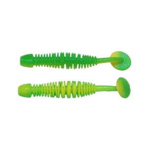 berkley pwr leech 60mm spring green/sunshine yelow plasztik csali 10db/doboz