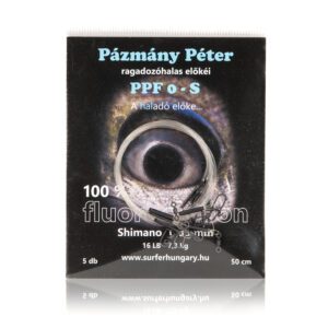 pázmány shimano 100% fluorocarbon, 0,35mm, 7kg, 50cm standard gyorskapocs 5db/cs előke