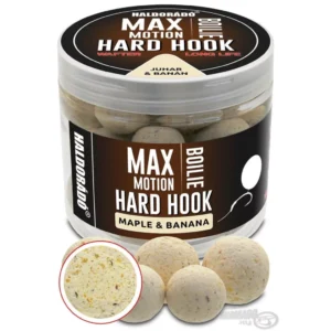 haldorádó bojli max motion boilie hard hook wafter 16, 20 mm juhar& banán