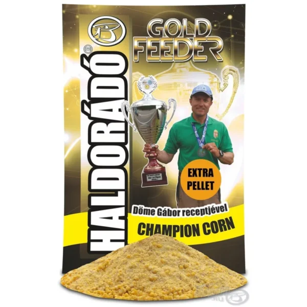 haldorádó etetőanyag gold feeder champion corn extra pellet