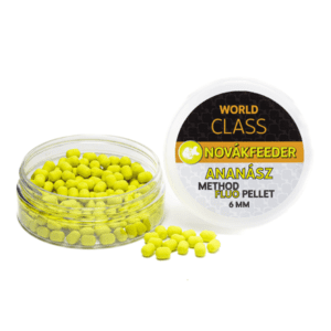 novák world class method fluo pellet 6mm ananász (fluo sárga oldódó)