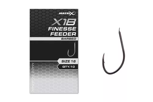 mátrix barbed horog x1b finesse feeder 16 os 10db/cs