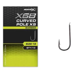 mátrix barbed horog x6b curved pole xs 16 os 10db/cs