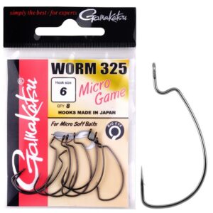 spro worm 325 micro game hooks #8
