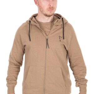 fox collection lw zip hoody tan ltd kapucnis zipzáras felső xxl