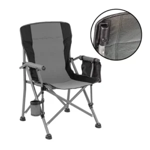 leziter comfort plus karfás horgász szék pohártartóval szürke