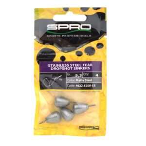 spro ólom stainless teel tear dropshot sinkers 7,2g 4db/cs