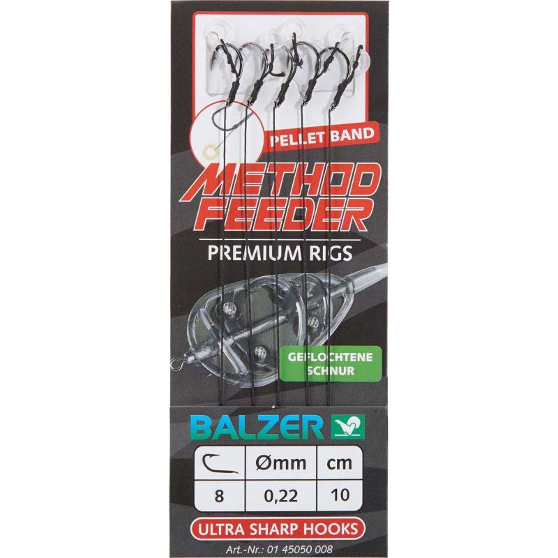 balzer előkötött horog premium mf rigs pelletband #8/0,22mm