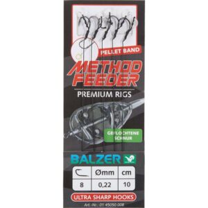 balzer előkötött horog premium mf rigs pelletband # 10/0,20mm