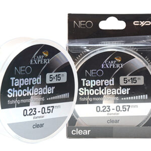 carp expert neo tapered shock leader 0,23 0,57mm 5*15m clear