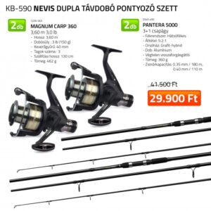 dupla távdobó pontyozó szett 2x 1226 363+ 2x 2545 450