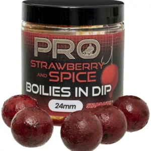 starbaits pro boilies in dip strawberry spice 24mm 150g