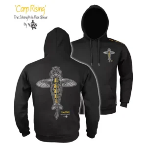vass fekete pulóver vq559 vass 'carp rising' hoodie black xxl