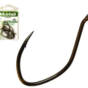 mustad horog ultra np single catfish, black nickel 4/0 6db/csomag