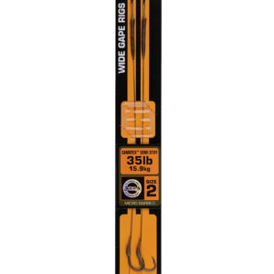 fox előkötött előke wide gape 2 35lb camotex semi stiff 2db/cs