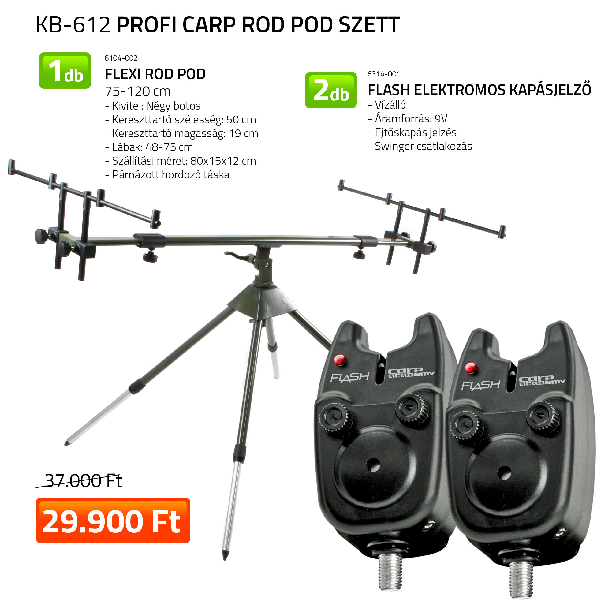 Profi Carp Rod Pod szett 6104-002+ 2db 6314-001