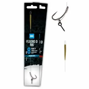 nash előkötött horog fluoro d rig size 6 barbless