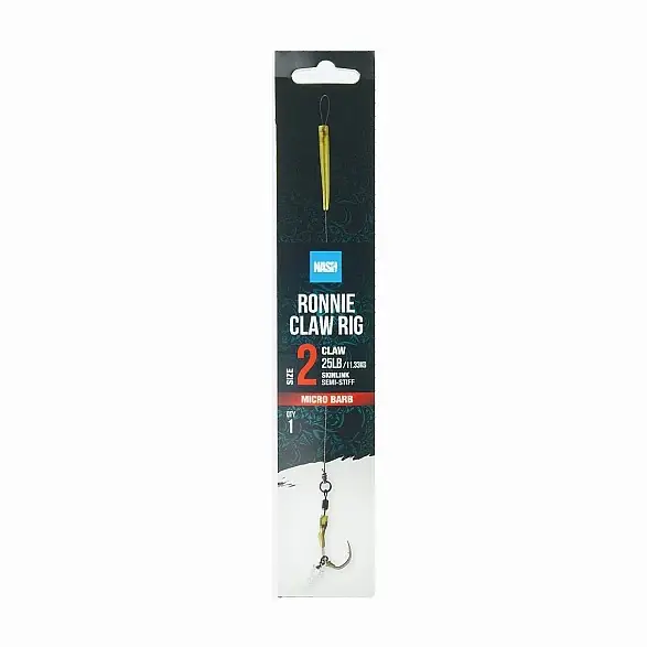 nash előkötött horog ronnie claw rig size 2