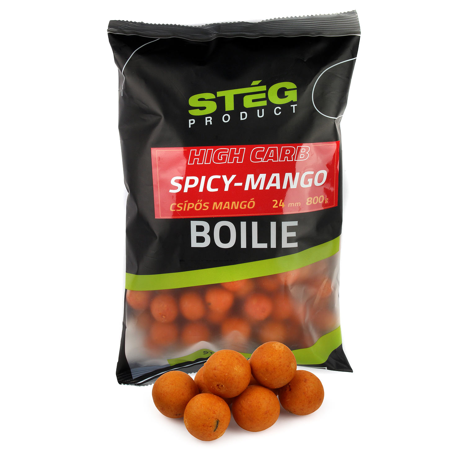 Stég High Carb Boilie 24mm 800g Spicy-Mango