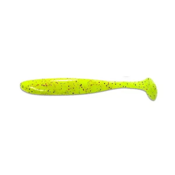keitech gumihal easy shiner chartreuse red flake pal#01 4"